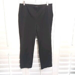 TALBOTS Size 12 12P Petite Black Heritage Tapered Leg Dress Pants Slacks Trouser